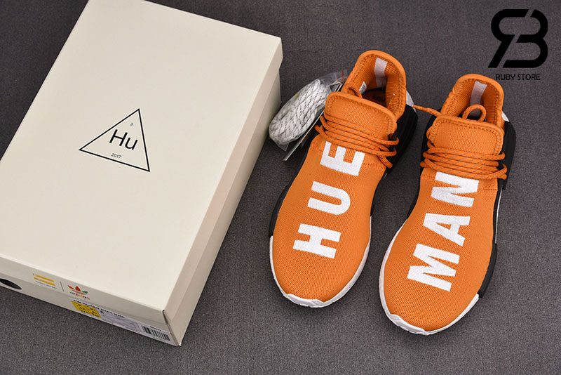 Giày adidas NMD R1 Pharrell HU Hue Man Tangerine Siêu Cấp