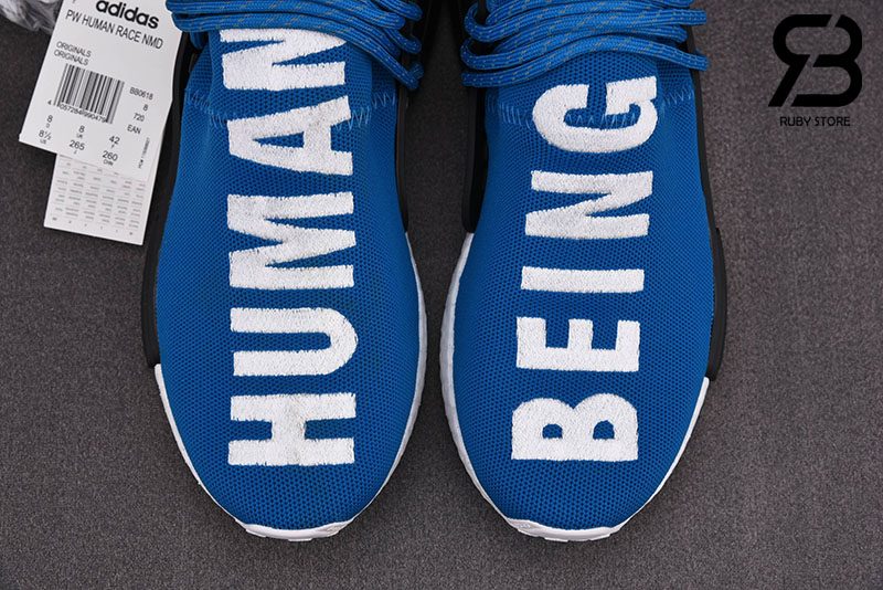 Giày NMD HU Pharrell Human Being Sharp Blue Siêu Cấp