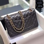 Túi Chanel Classic Gold Black Dê Cừu Best Quality Like Auth 99% - 25,5 CM