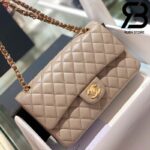 Túi Chanel Classic Brown Da Cừu Best Quality Like Auth 99% - 25,5 CM