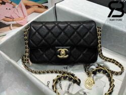 Túi Chanel Classic Flap Bag Đen Da Bê Best Quality Like Auth 99% - 20 CM
