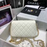 Túi Chanel Classic Flap Bag Trắng Da Bê Best Quality Like Auth 99% - 20 CM