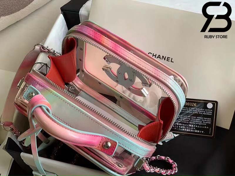 Túi Chanel Vanity Case Rainbow Hồng Best Quality Like Auth 99% - 19 CM