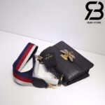 Túi Queen Margaret GG Đen Con Ong Siêu Cấp