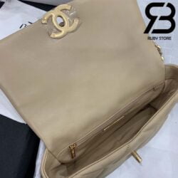 Túi Chanel 19 Flap Bag Nâu Nhạt Best Quality Like Auth 99% - 26 CM