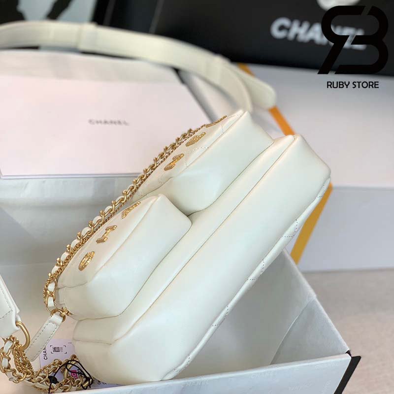 Túi Chanel Mini Camera Case AS2923 Bag Màu Trắng Siêu Cấp