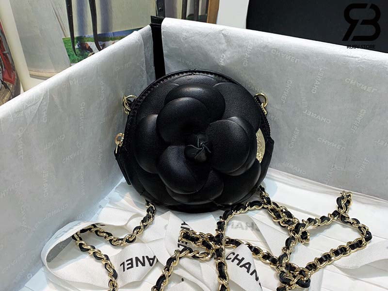 Túi Chanel Camellia Clutch With Chain đen black siêu cấp | Ruby Luxury