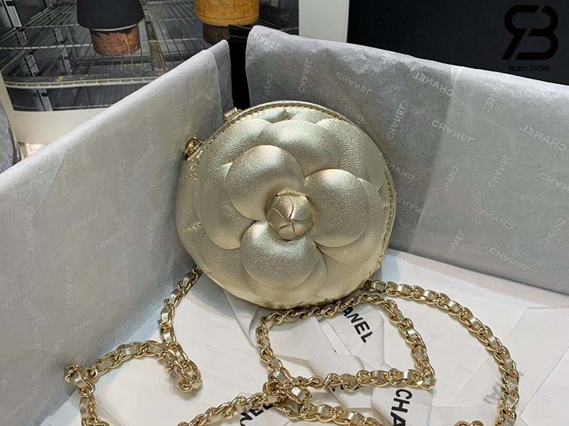 Túi Chanel Camellia Clutch With Chain vàng gold siêu cấp | Ruby Luxury