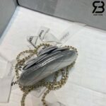 Túi Chanel Camellia Clutch With Chain Xám Grey AP2121 Siêu Cấp