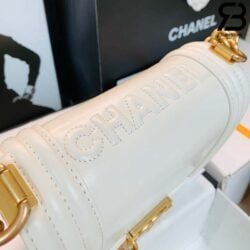 Túi Chanel Classic Retro Mini Boy Da CalfSkin Màu Trắng Best Quality - 16 CM