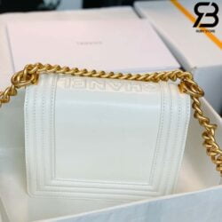 Túi Chanel Classic Retro Mini Boy Da CalfSkin Màu Trắng Best Quality - 16 CM