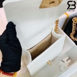 Túi Chanel Classic Retro Mini Boy Da CalfSkin Màu Trắng Best Quality - 16 CM