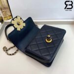 Túi Chanel Onyx Pearls Flap Bag Màu Đen Siêu Cấp - 17 CM