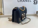 Túi Chanel Onyx Pearls Flap Bag Màu Đen Siêu Cấp - 17 CM
