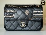 Túi Chanel Pearls Charms Small Flap Bag AS2979 Màu Đen Siêu Cấp