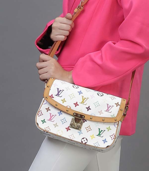 White Sologne Multicolore Monogram