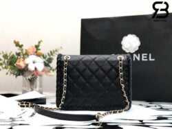Túi Chanel Flap Bag 2022 Đen Da CalfSkin Siêu Cấp - 21 CM