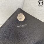 Túi YSL Envelope Small Bag Da Bê Hạt Bạc Silver Siêu Cấp