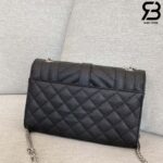 Túi YSL Envelope Small Bag Da Bê Hạt Bạc Silver Siêu Cấp