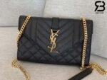 Túi YSL Envelope Small Bag Da Bê Hạt Vàng Gold Siêu Cấp