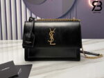 Túi YSL Sunset Medium Da Bê Mịn Đen Siêu Cấp