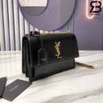Túi YSL Sunset Medium Da Bê Mịn Đen Siêu Cấp