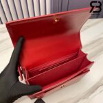 Túi YSL Sunset Medium Da Bê Mịn Đỏ Siêu Cấp