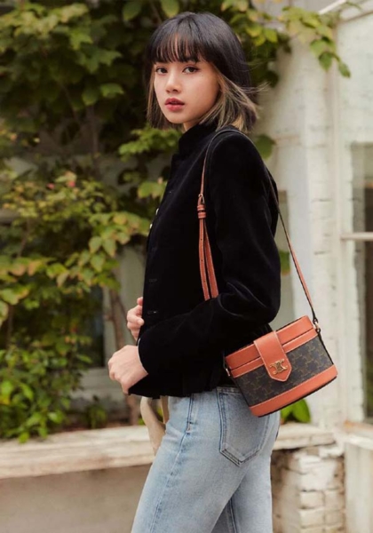 Túi hộp Celina Tambour của Lisa (BlackPink)