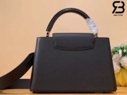 Túi LV Capucines MM M20536 Da Bê Taurillon Màu Đen Best Quality