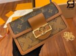 Túi LV Dauphine Chain Wallet Nâu Best Quality