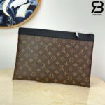 Túi LV Discovery Discovery Pochette Monogram Macassar Nâu Siêu Cấp