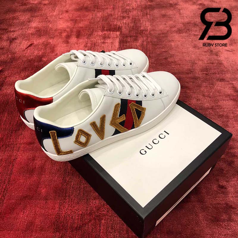 Giày Gucci Ace Embroidered Love Best Quality