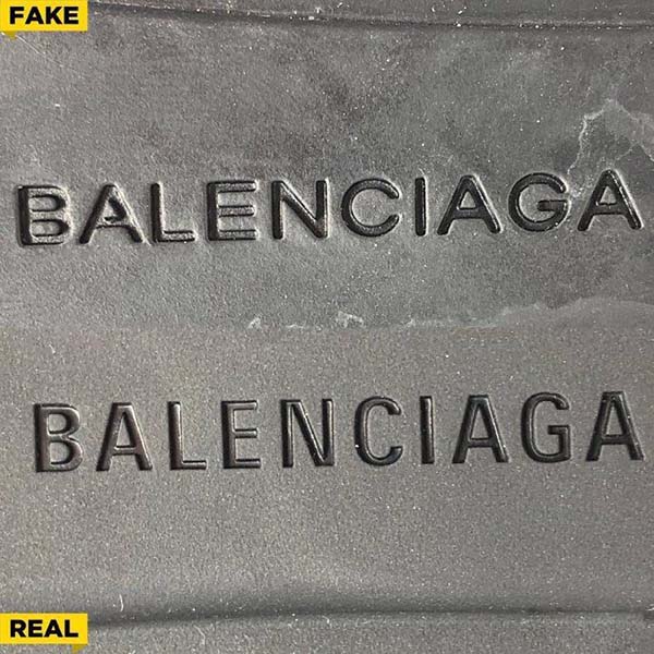 Logo Balenciaga khắc trên đế ngoài giày