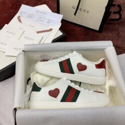 Giày Gucci Ace Embroidered Hearts Best Quality