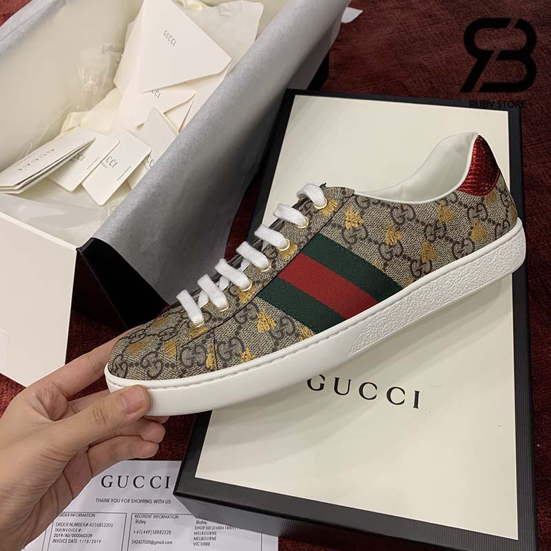 Giày Gucci Ace GG Supreme Bees Best Quality 