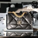 Túi Chanel 19 Flap Bag Black Đen Da Cừu Best Quality 26 CM