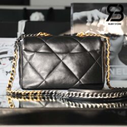 Túi Chanel 19 Flap Bag Black Đen Da Cừu Best Quality 26 CM