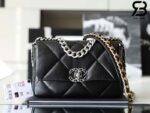 Túi Chanel 19 Flap Bag Black Đen Da Cừu Khóa Bạc Best Quality 26 CM