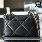 Túi Chanel 19 Flap Bag Black Đen Da Cừu Khóa Bạc Best Quality 26 CM