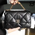 Túi Chanel 19 Flap Bag Large Black Đen Da Cừu Khóa Vàng Best Quality 30 CM