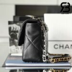 Túi Chanel 19 Flap Bag Large Black Đen Da Cừu Khóa Bạc Best Quality 30 CM