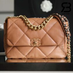 Túi Chanel 19 Flap Bag Brown Large Nâu Da Cừu Best Quality 30 CM