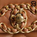 Túi Chanel 19 Flap Bag Brown Large Nâu Da Cừu Best Quality 30 CM