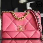 Túi Chanel 19 Flap Bag Rose Pink Da Cừu Best Quality 26 CM