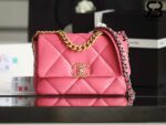 Túi Chanel 19 Flap Bag Rose Pink Da Cừu Best Quality 26 CM