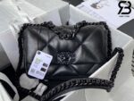 Túi Chanel 19 Flap Bag So Black Da Cừu Siêu Cấp