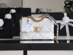 Túi Chanel 19 Flap Bag White Trắng Da Cừu Best Quality 26 CM