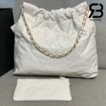 Túi Chanel 22 Shopping White Da Bê Siêu Cấp