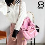 Túi Chanel 22 Shopping Bag Pink Hồng Da Bê Best Quality 38 CM
