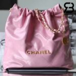 Túi Chanel 22 Shopping Bag Pink Hồng Da Bê Best Quality 38 CM